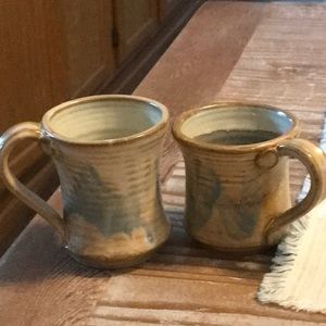 Pottery mugs artisan made nice mugs no chips or cracks